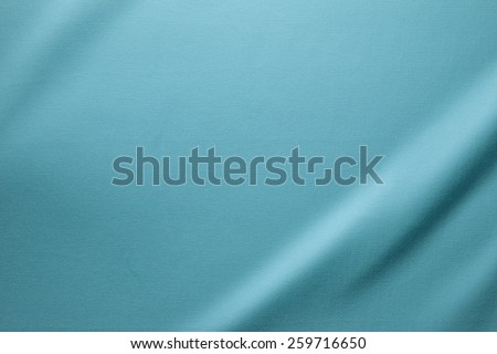 Cotton Fabric Texture. Top View of Cloth Textile Surface. Blue Clothing Background. Text Space