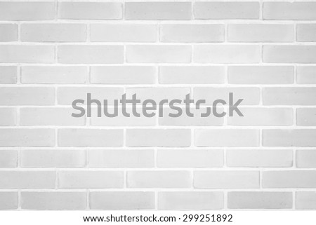 Brick wall texture pattern background in natural light white grey color tone: Masonry brick work wall detail textured backdrop with vignette