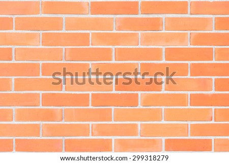 Brick wall texture pattern background in natural light red orange brown color tone: Masonry brick work wall detail textured backdrop