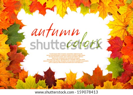 Fall maple leaf border with place for your text inside