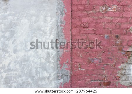 Masonry wall with decoration & render repairs