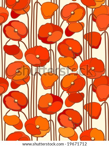 poppy wallpaper. stock vector : Poppies.