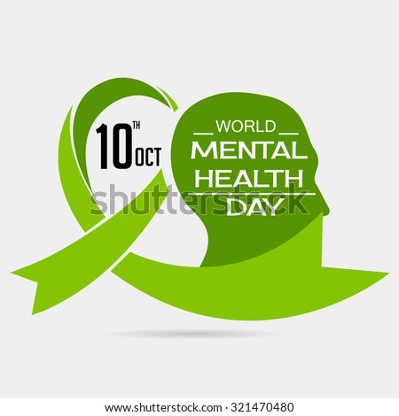 Vector illustration for World Mental Health Day Background.