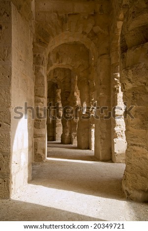 Africa, Tunis, El Jem - The coliseum, fragment