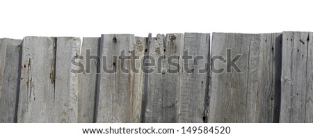 old fence isolated on white