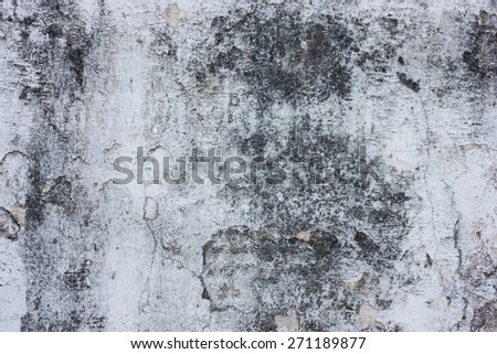 White walls are textured black dirt stains.