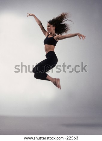 Dancer Jumping into the air
