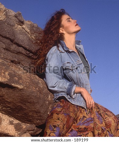 Girl basking in the sun on