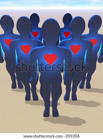 Strong group of heart people.. To see this entire series of heart people keyword: heart1people