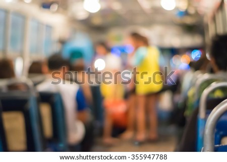 blur on the bus for everyday life background