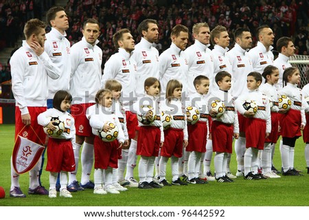 Warsaw, Poland - February 29: Poland National Football Team Players