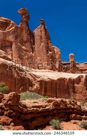 Park Avenue view Point in Arches National Park, Utah