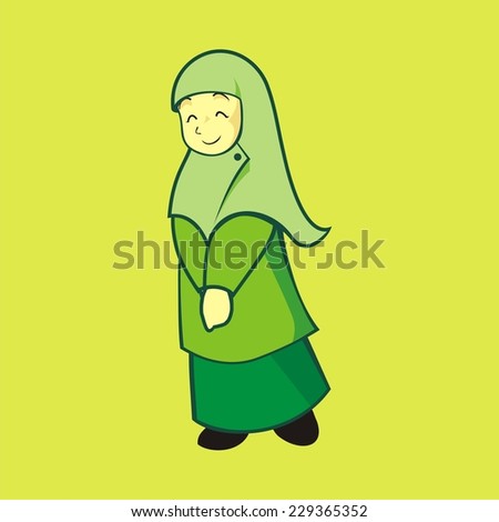 this image or illustration is about a moslem girl that use hijab as her dress it is become cute neat classy at same time there is also calming this image or illustration is about a moslem girl that use hijab as her dress it is become cute neat classy at same time there is also calming