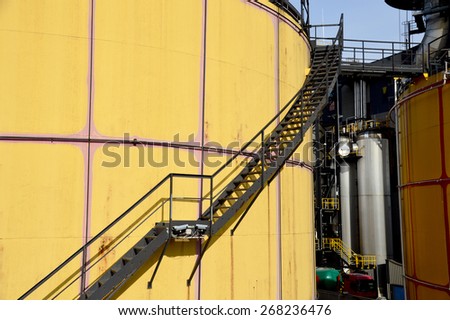 Industrial Plant with iron Stairs