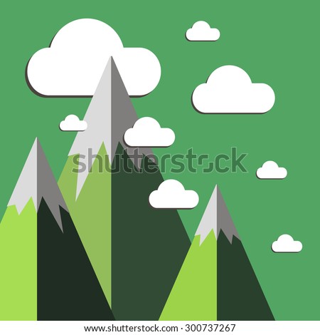 vector illustration background sky nature landscape summer