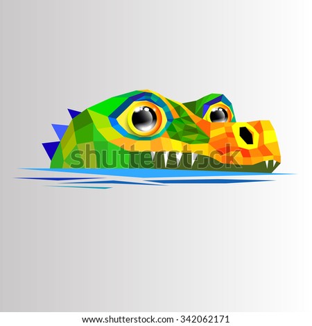crocodile vector animal alligator green illustration predator reptile cartoon fun character