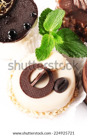 assorted delicious cakes