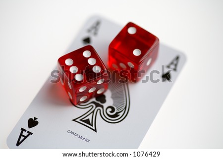 Casino Dice and Ace of Spades