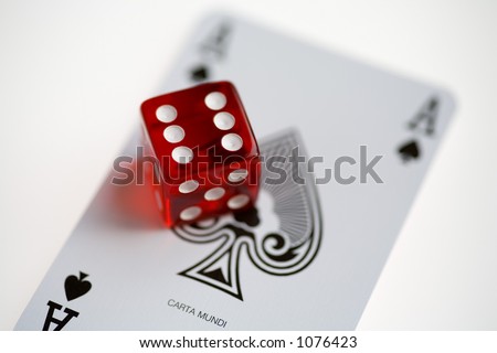 Casino Dice and Ace of Spades