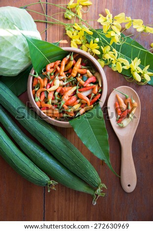 chilli , vegetable, vegetable zucchini,Tablets colored peppers