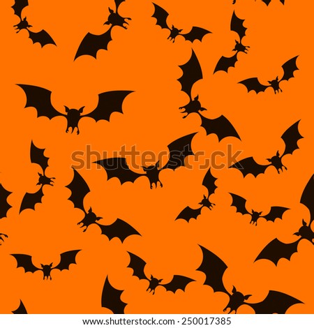 Seamless pattern of halloween bat