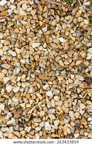 Rock background, commonly called pea gravel, rock that is dredged from Missouri streams and rivers, then ran through a filter for sizing and used for landscapes and sidewalks.