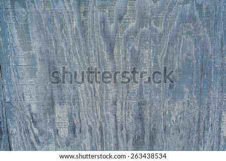 Old wood siding background with shades of gray, blue and white. Different old layers of paint are peeling up in different areas give a great textured look.
