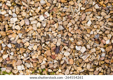 Rock background, commonly called pea gravel, rock that is dredged from Missouri streams and rivers, then ran through a filter for sizing and used for landscapes and sidewalks.