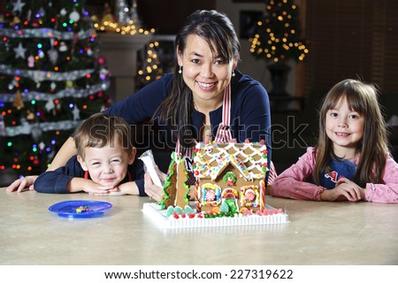 the gingerbread fun / is not just for the children / but also for mom