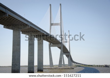 The Sidney Lanier Bridge is a cable-stayed bridge that spans the Brunswick River in Brunswick, Georgia, carrying four lanes of U.S. Route 17 along the coast between Savannah, GA and Jacksonville, Fl.