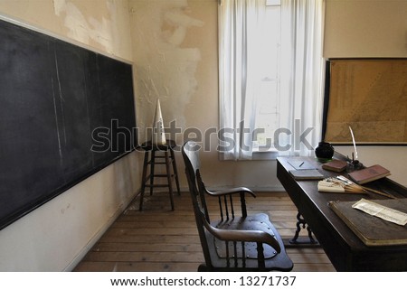 School classroom in the gold-rush mining town Columbia, California