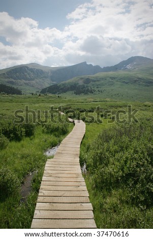 Colorado Summer Mountain Backcountry Scene. Great for themes of nature, summer, mountains, outdoor recreation, travel destinations, background scenic.