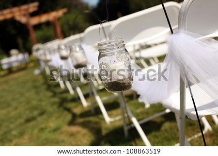 Wedding Aisle for an Outdoor Wedding Ceremony