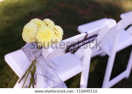 Wedding Aisle Decor Chair Detail