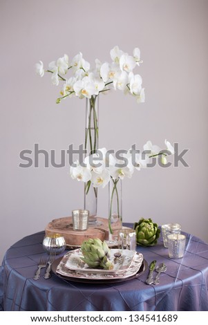 Rustic Vintage Reception Table Setting