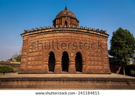 The famous Madan Mohan temple located in Bishnupur, West Bengal, India