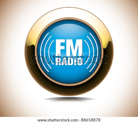 Fm Radio Icon Stock Vector Illustration 88658878 : Shutterstock