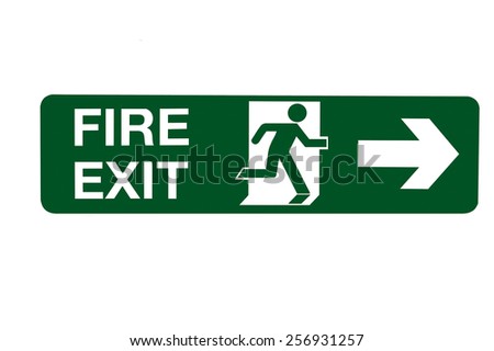 Fire Exit Direction Sign - Right