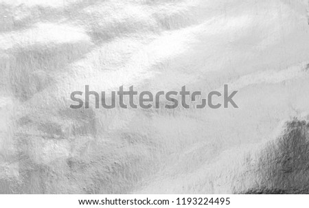 Shiny leaf silver foil paper background texture
