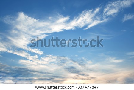 The vast blue sky and clouds sky,sun