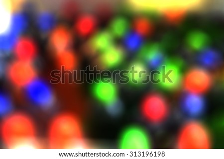 Blurred background : soft drink at market fair in sunny day, blur background