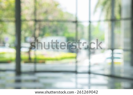 atmosphere around office  blur background with bokeh