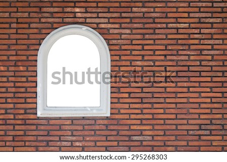 round and vintage window on a brick wall building