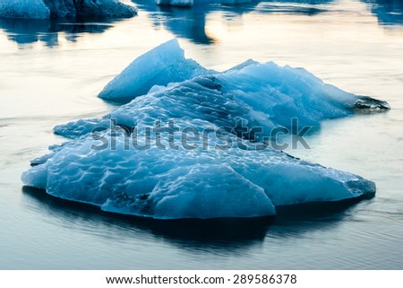 Jokulsarlon glacier Lagoon\
ice swimming on a lake