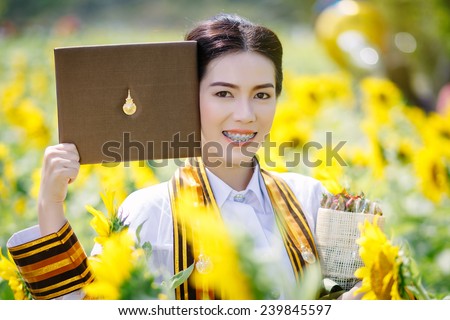Female graduation portrait