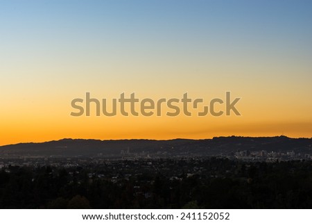 View of the Hollywood Hills and Hollywood from Elysian Park