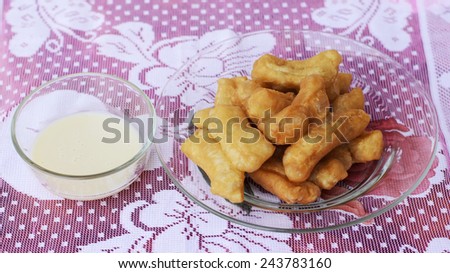 deep-fried dough-stick chinese donut foods background