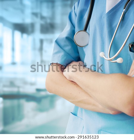 Male doctor crossed arms