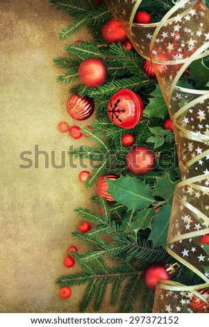 Christmas Retro Card border design