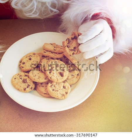 Santa Eating Cookies